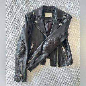 Wilfred Free Biker Real Leather Jacket Size XXS